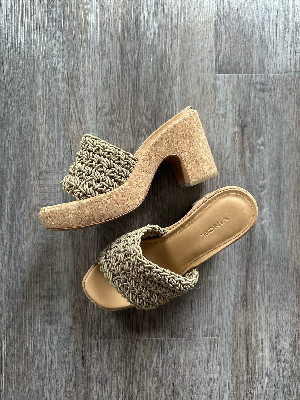 Vince Nicki Women’s Crochet Cork Platform Sandals